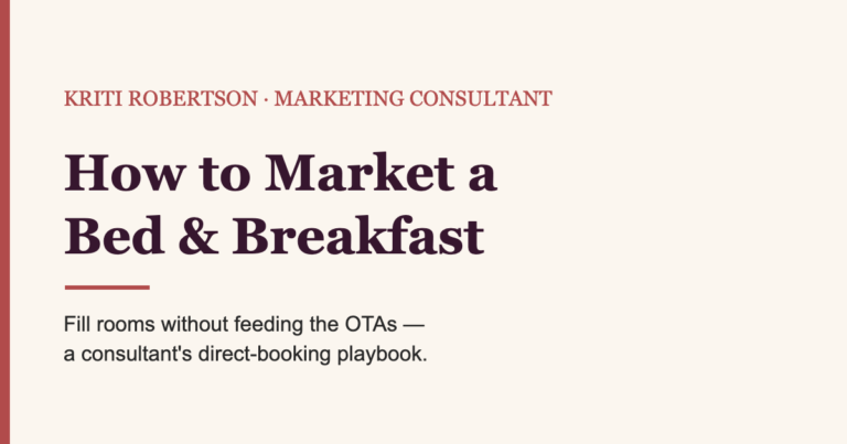 How to market a bed and breakfast — direct booking and local SEO playbook