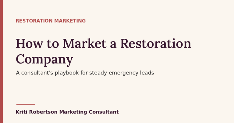 how to market a restoration company