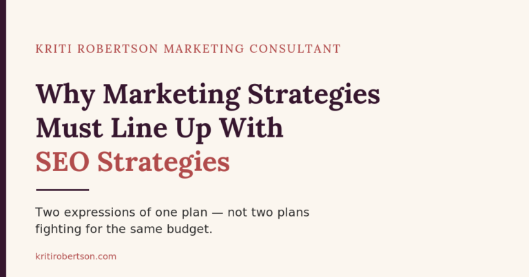 why marketing strategies must line up with seo strategies