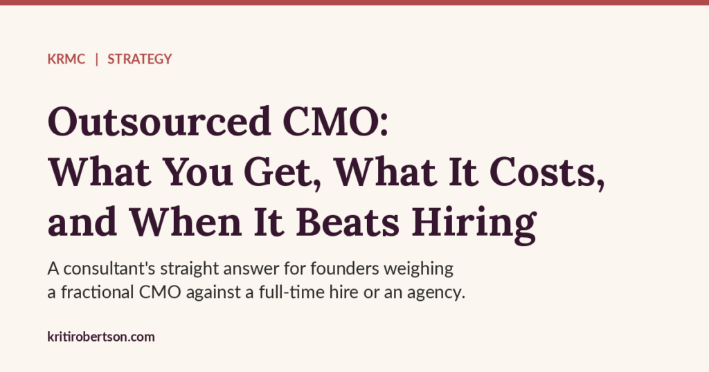 Outsourced CMO - fractional CMO and strategic marketing consultant for growing businesses