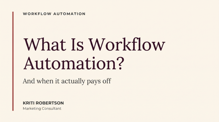 What is workflow automation - a consultant explains